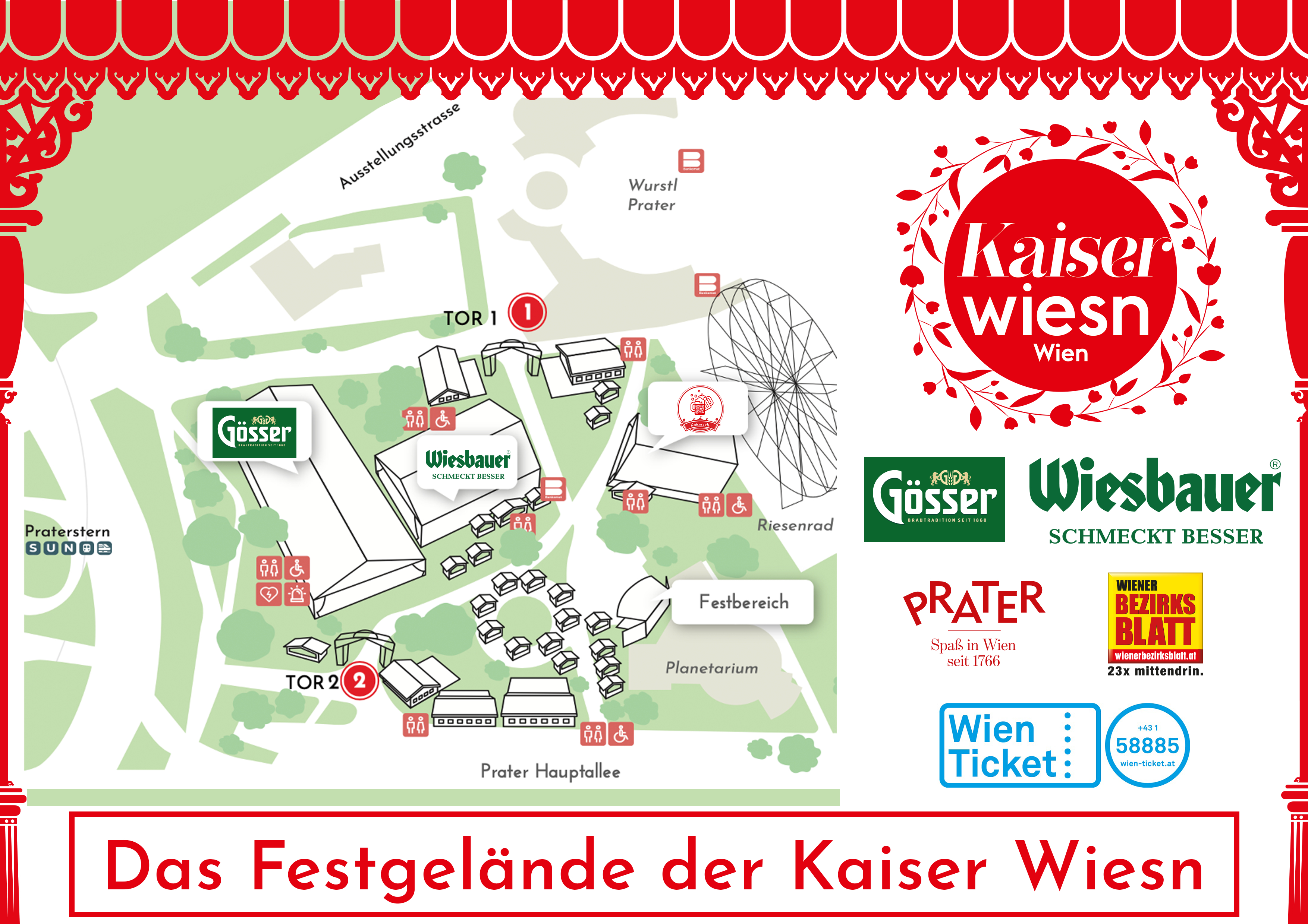 Lageplan Kaiser Wiesn Wiener Prater 2023 ©kaiserwiesn.at