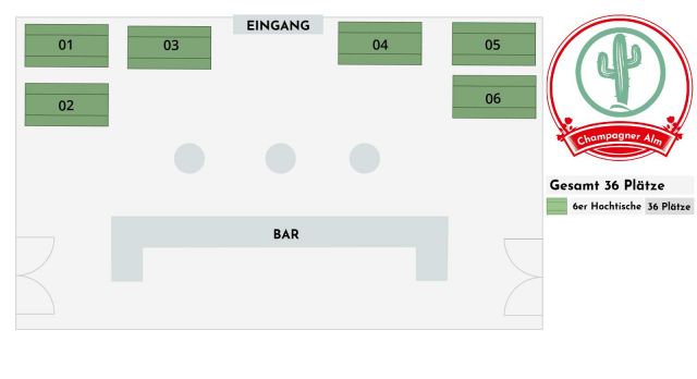 Sitzplan Champagner Alm © Kaiser Wiesn im Wiener Prater