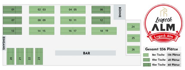 Sitzplan Lugeck Alm Kaiser Wiesn - Oktoberfest in Wien 2022 © Kaiser Wiesn im Wiener Prater