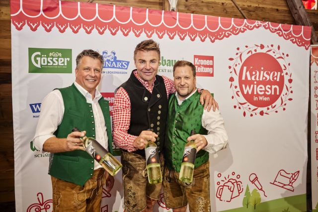 Kaiser Wiesn im Wiener Prater: Thomas Podsednik, Leo Hillinger und Johann Pittermann © Stefan Joham