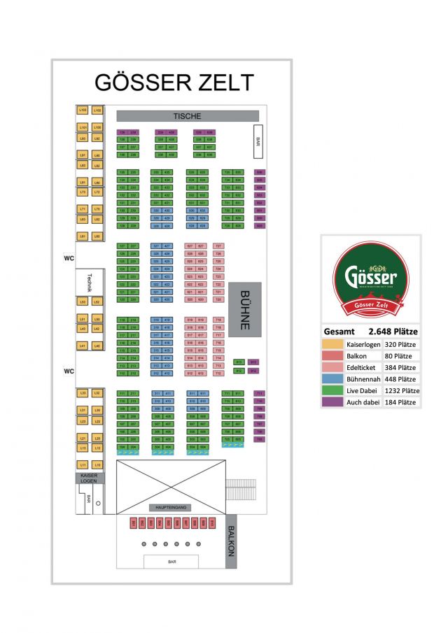 Gösser Zelt Tischplan 2023 © kaiserwiesn.at