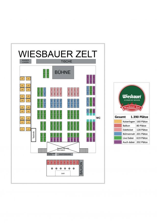 Wiesbauer Zelt Tischplan 2023 © kaiserwiesn.at