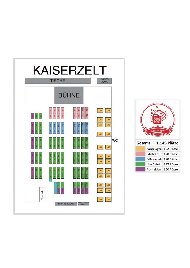 Kaiser  Zelt Tischplan 2023 © kaiserwiesn.at